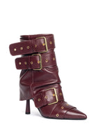 Stivale Vanda bordeaux con fibbie - YES SHOPStivaliGISEL MOIRE'VANDA-IT 364070700160971