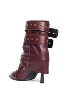 Stivale Vanda bordeaux con fibbie - YES SHOPStivaliGISEL MOIRE'VANDA-IT 364070700160971