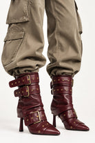 Stivale Vanda bordeaux con fibbie - YES SHOPStivaliGISEL MOIRE'VANDA-IT 364070700160971