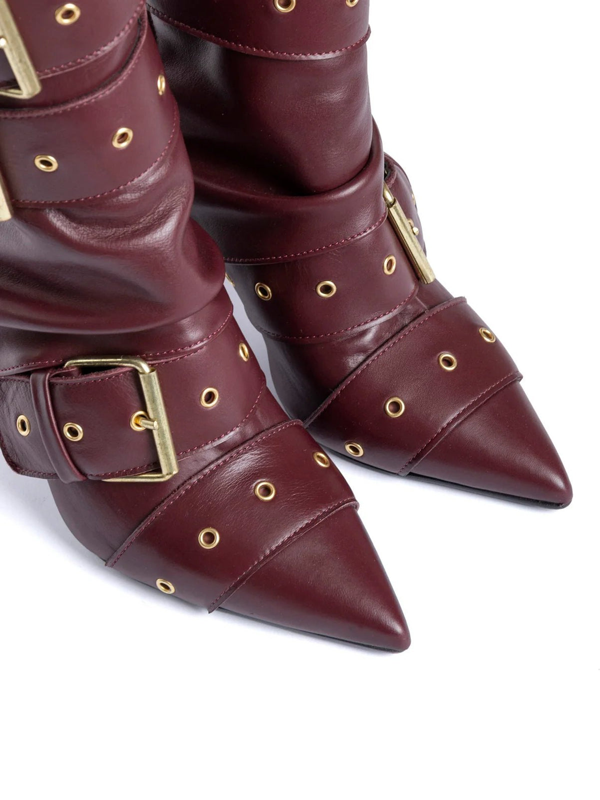 Stivale Vanda bordeaux con fibbie - YES SHOPStivaliGISEL MOIRE'VANDA-IT 364070700160971