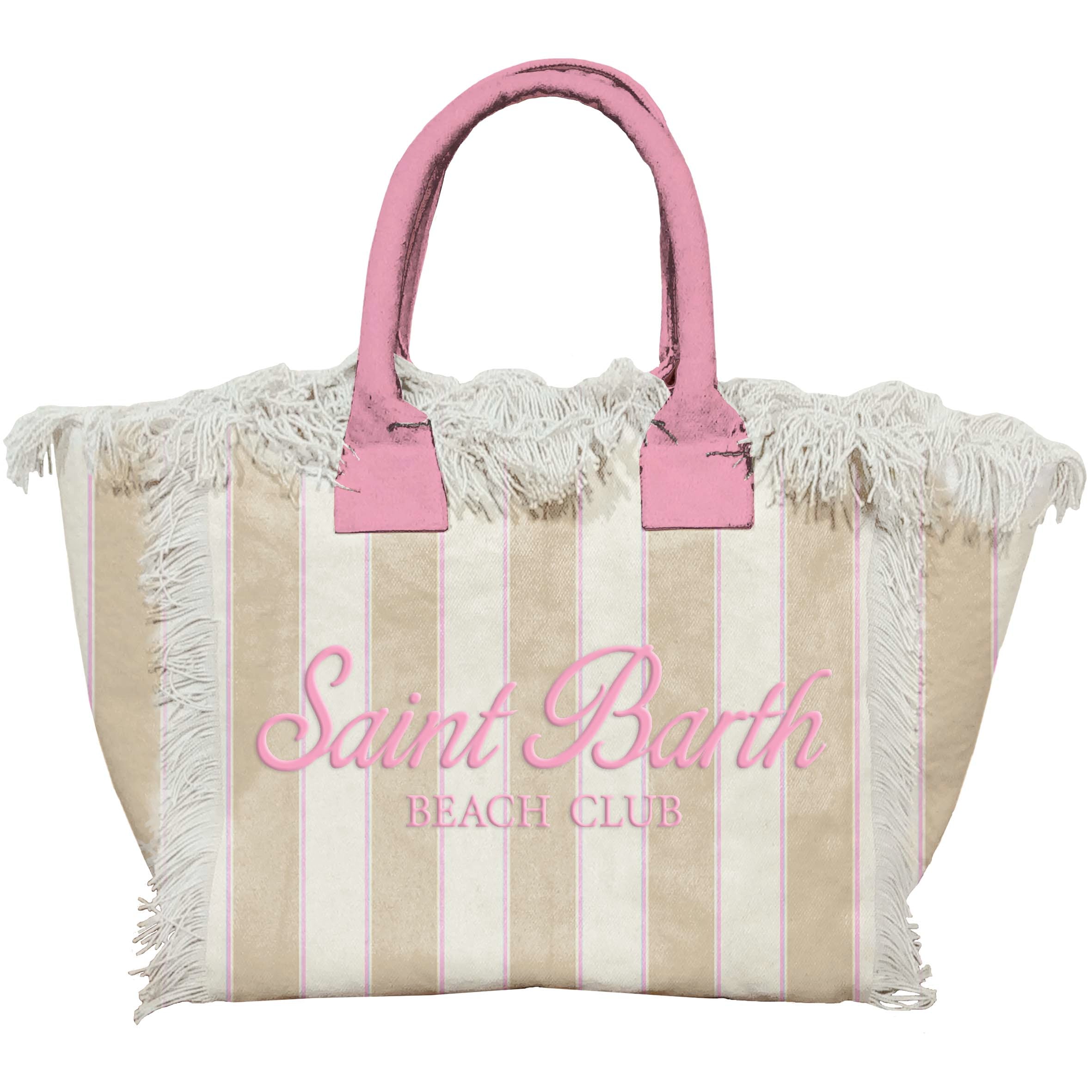 Borsa a spalla Vanity in canvas di cotone con stampa a righe beige - YES SHOPBorse a spallaMC2 SAINT BARTHVANI001/02596L-Taglia unica5515556742771
