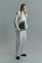 Dolcevita panna con collo strass e maxi spalline - YES SHOPMaglieCIRCUS HOTELH6WR20-IT 34