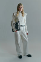 Jeans bianco con foulard logato in seta - YES SHOPJeansCIRCUS HOTELH6WY24-IT 34