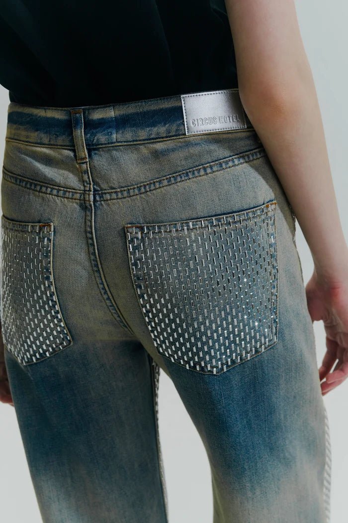 Jeans wide leg con borchie riflettenti all over - YES SHOPJeansCIRCUS HOTELH6WY30-IT 34
