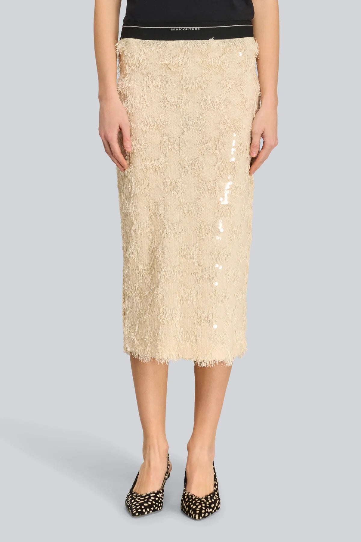 Gonna Bindy midi in piume e paillettes burro - YES SHOPGonneSEMICOUTURES6WQ05-IT 343462596669871