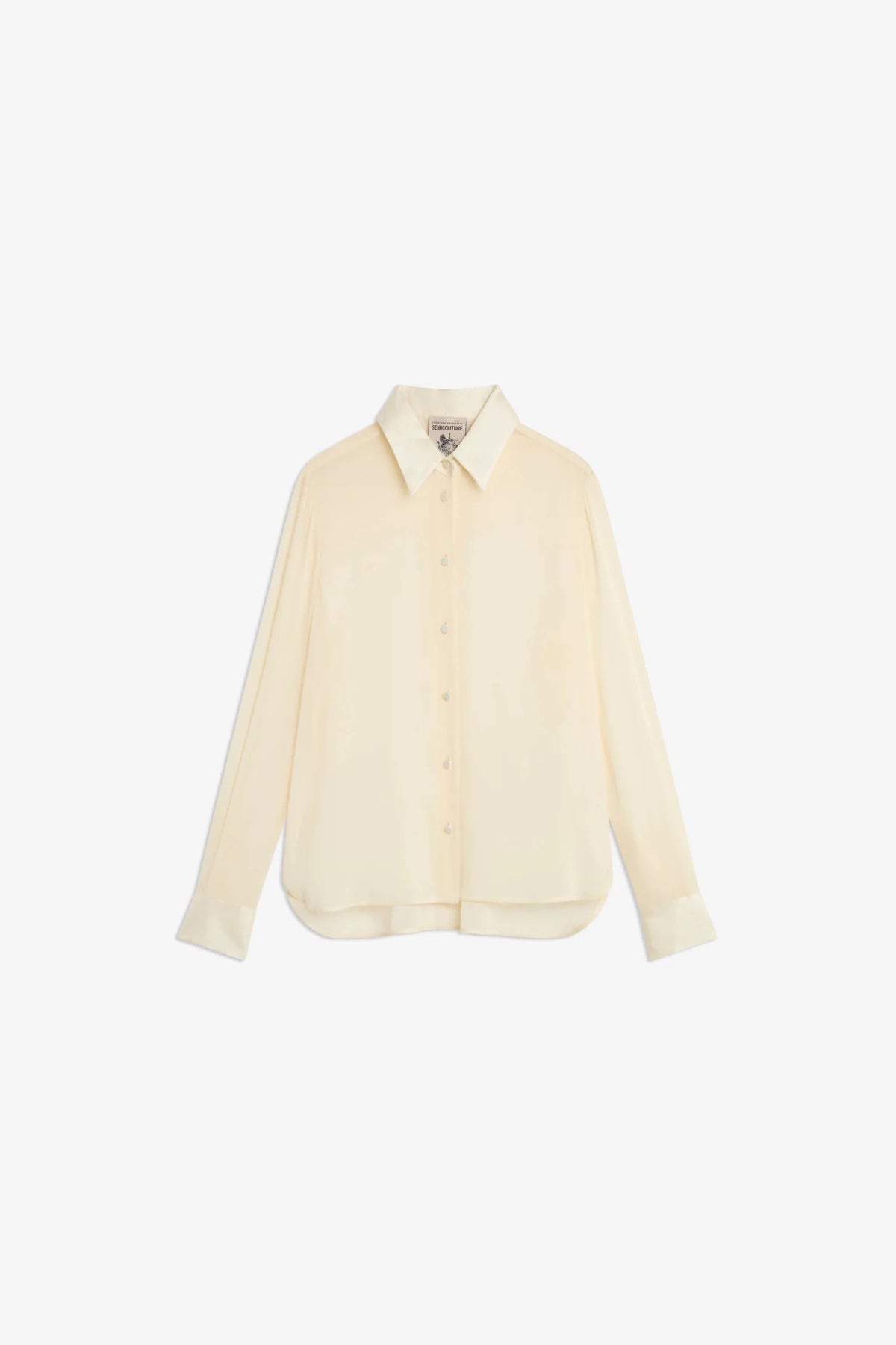 Camicia Floelle in geogette burro con collo e polsini in raso - YES SHOPCamicieSEMICOUTURES6WU10-IT 347582596669871
