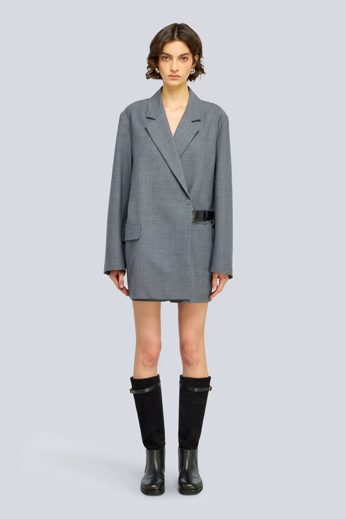 Tuta Carmen corta in fresco lana grigia - YES SHOPTute intereSEMICOUTUREY6WI17-IT 349572596669871