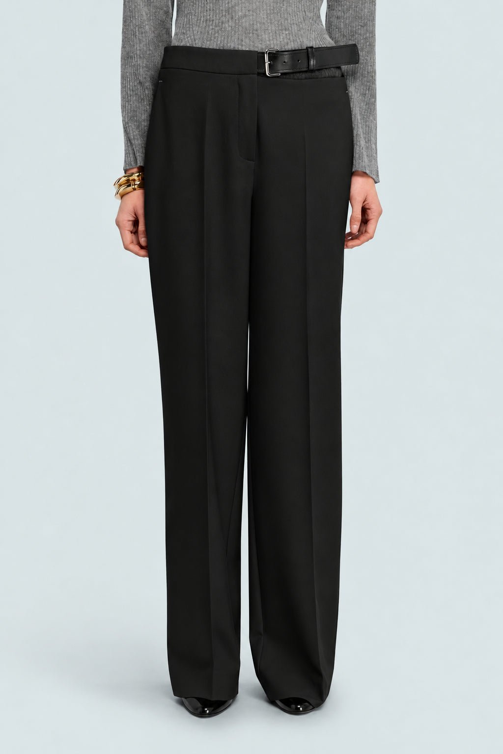 Pantalone Debbie nero con fibbia laterale - YES SHOPPantaloniSEMICOUTUREY6WI31-IT 348972596669871