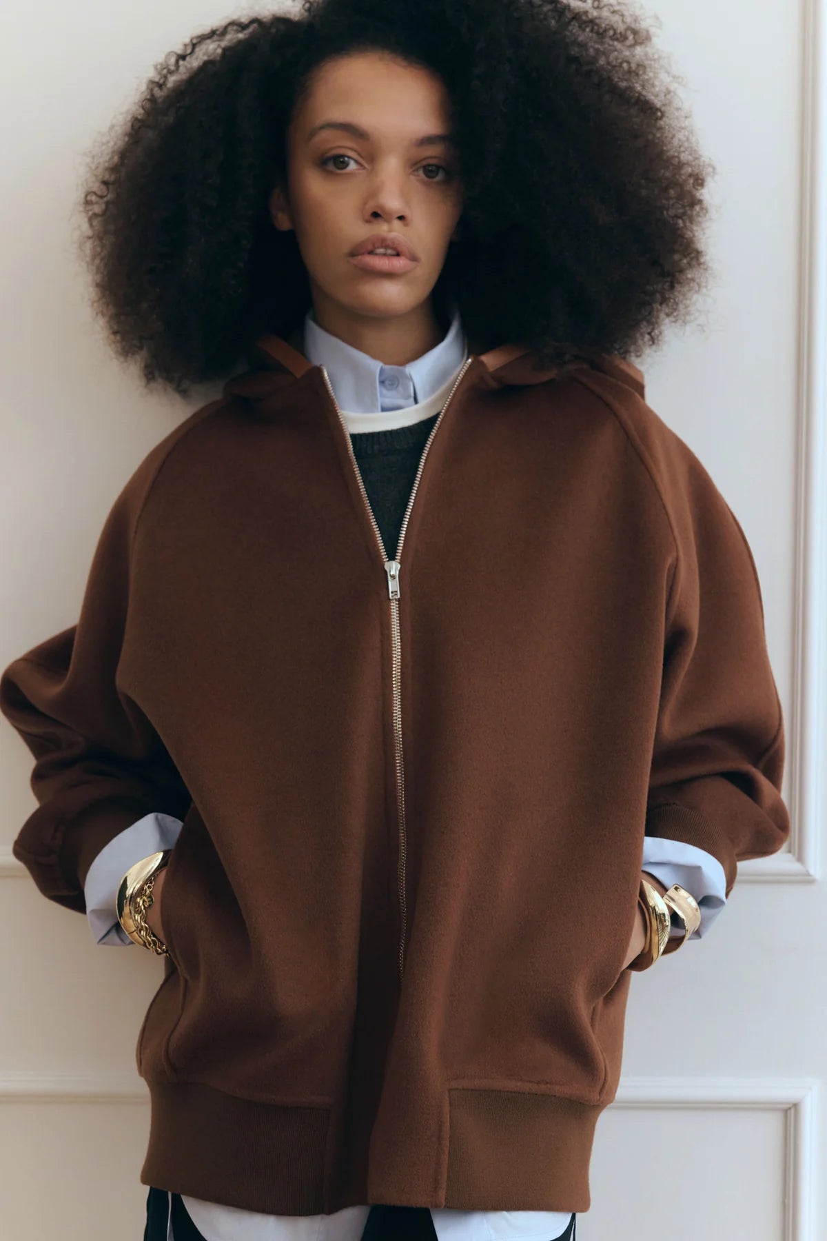 Bomber Sharlee in panno bruciato con cappuccio - YES SHOPGiubbottiSEMICOUTUREY6WV06-IT 349372596669871