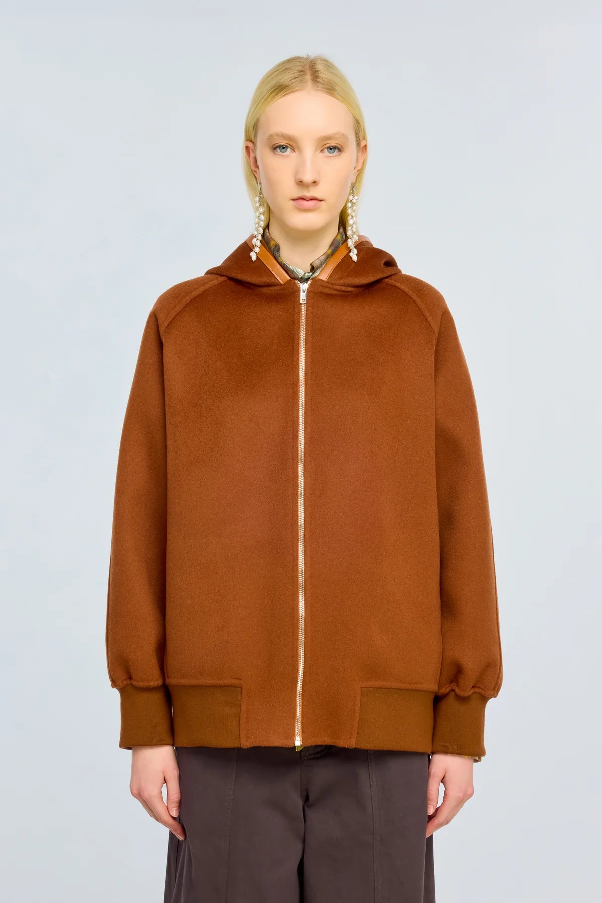 Bomber Sharlee in panno bruciato con cappuccio - YES SHOPGiubbottiSEMICOUTUREY6WV06-IT 349372596669871
