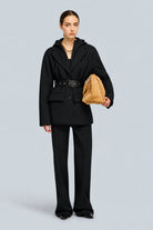 Piumino Giacca Agnes nero con cappuccio e cintura - YES SHOPGiubbottiSEMICOUTUREY6WW01-IT 343662596669871