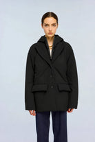 Piumino Giacca Agnes nero con cappuccio e cintura - YES SHOPGiubbottiSEMICOUTUREY6WW01-IT 343662596669871