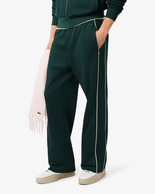 Pantaloni Sportivi Lacoste in Raso Loose Fit Verde