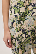 Pantalone ampio con stampa floreale verde - YES SHOPPantaloniOTTOD'AMEDP0041-IT 347265549676771