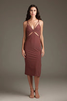 Abito midi amaranto in lurex - YES SHOPBeachwearCOTAZURVSC61101-XXS
