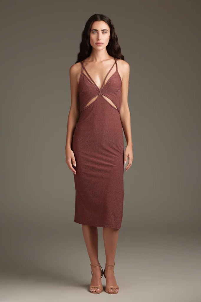 Abito midi amaranto in lurex - YES SHOPBeachwearCOTAZURVSC61101-XXS