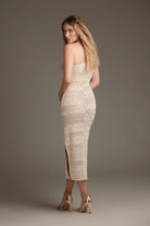 Abito lungo panna in maglia crochet - YES SHOPBeachwearCOTAZURVSC61159-XXS