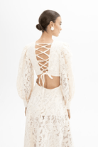 Abito macramè panna con incrocio sulla schiena - YES SHOPAbitiACTUALEEAB004129-IT 345339256742771