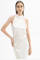 Abito in satin vaniglia scollo americano - YES SHOPAbitiACTUALEEAB009043-IT 343739256742771