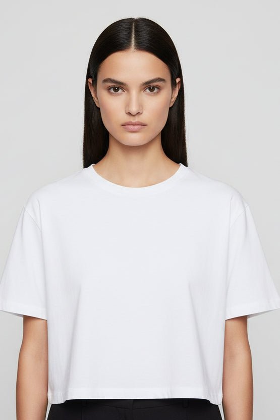 T-shirt boxy crop bianca - YES SHOPT-shirtTHE M..ADORABILE102-XXS7790108863771