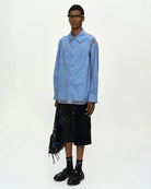 Camicia azzurra con pannelli in rete - YES SHOPCamicieANDERSON BELLATB1441M-XXS