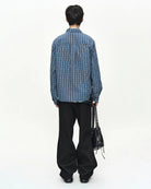 Camicia a strati blu a quadri - YES SHOPCamicieANDERSON BELLATB1553M-XXS