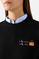 Maglione New Queen "Borsa o Vita" nero - YES SHOPMaglioniMC2 SAINT BARTHQUE0032/00625M-6