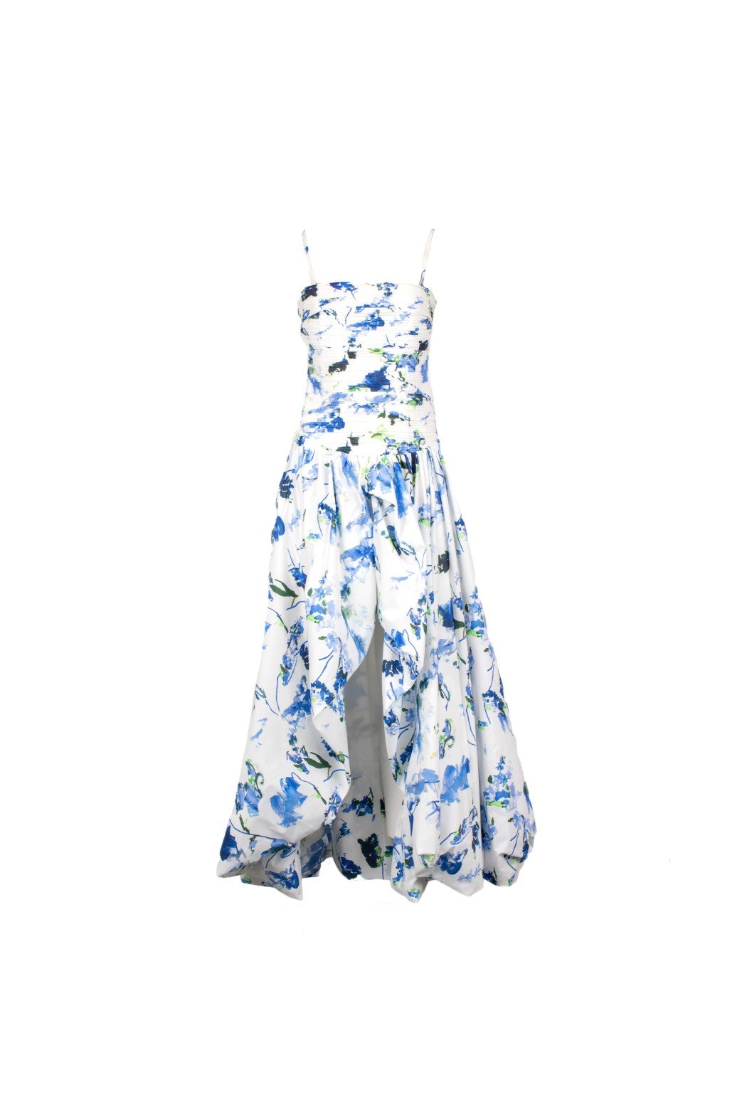 Abito bustier Bosa bianco lungo con stampa floreale azzurra - YES SHOPAbitiODI' ODI'BOSA-LUNGO-XXS4912456742771