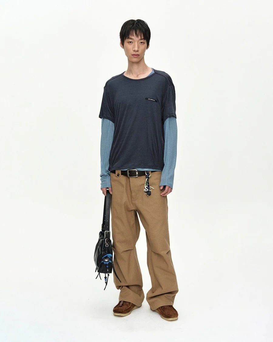 T-shirt Brad blu a strati doppiata - YES SHOPT-shirtANDERSON BELLATB1531M-XXS