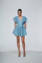 Abito Cadimare in denim con fiori rialzati - YES SHOPAbitiODI' ODI'CADIMARE-XXS1832456742771