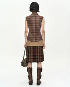Camicia smanicata check bruciato con orlo tondo - YES SHOPCamicieADSB ANDERSSON BELLATB1569W-XXS