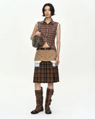 Camicia smanicata check bruciato con orlo tondo - YES SHOPCamicieADSB ANDERSSON BELLATB1569W-XXS