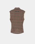 Camicia smanicata check bruciato con orlo tondo - YES SHOPCamicieADSB ANDERSSON BELLATB1569W-XXS