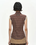 Camicia smanicata check bruciato con orlo tondo - YES SHOPCamicieADSB ANDERSSON BELLATB1569W-XXS