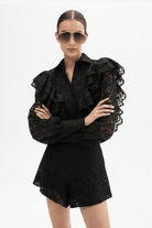 Camicia in merletto nera con spalline - YES SHOPCamicieACTUALEECA000606-IT 346729085235771