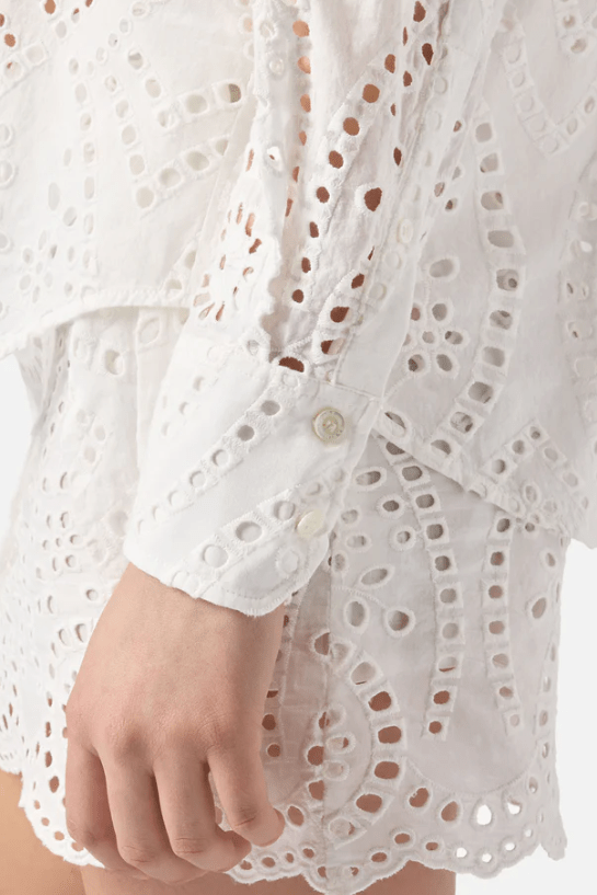 Camicia Cristal bianca in pizzo sangallo - YES SHOPCamicieMC2 SAINT BARTHCYS0001/01000L-XXS1325556742771
