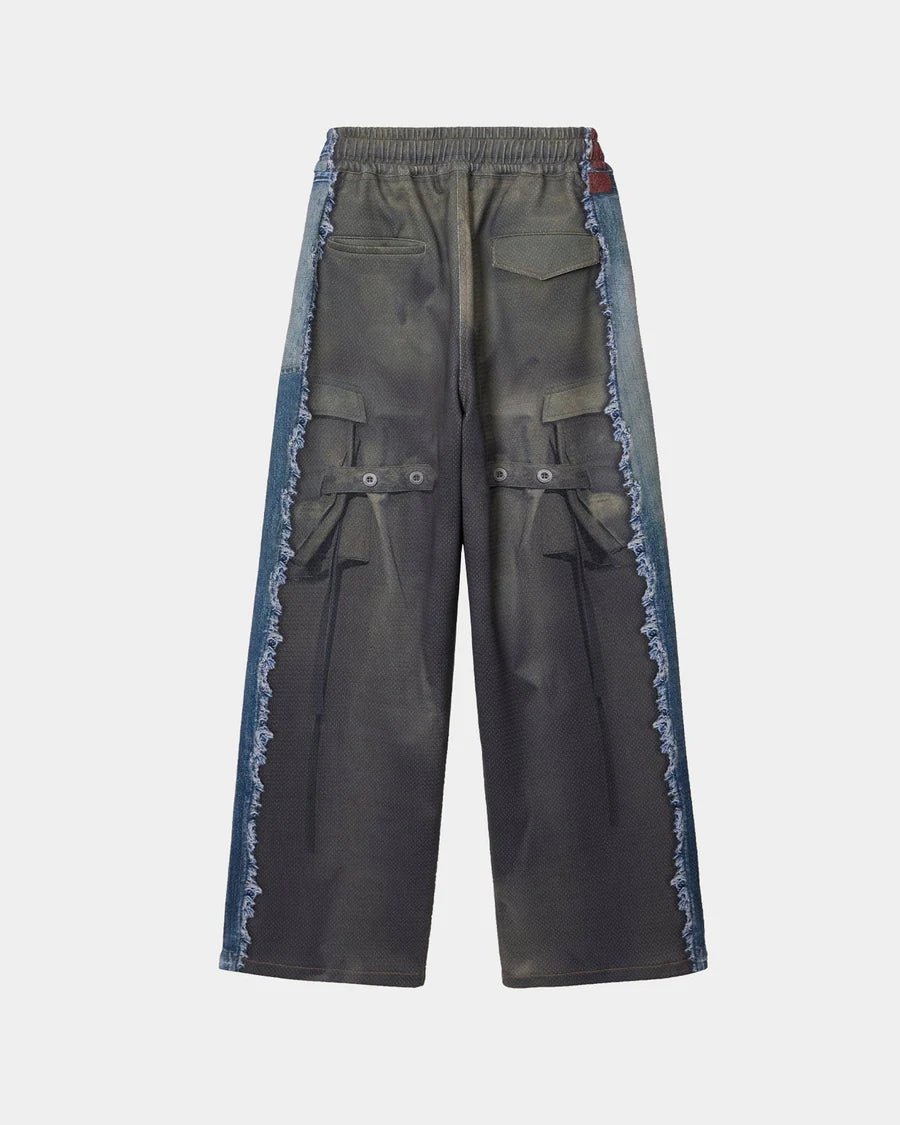 Pantalone in mesh stampa Trompe l'Oeil Denim e Cargo - YES SHOPPantaloniADSB ANDERSSON BELLAPA922U-XXS