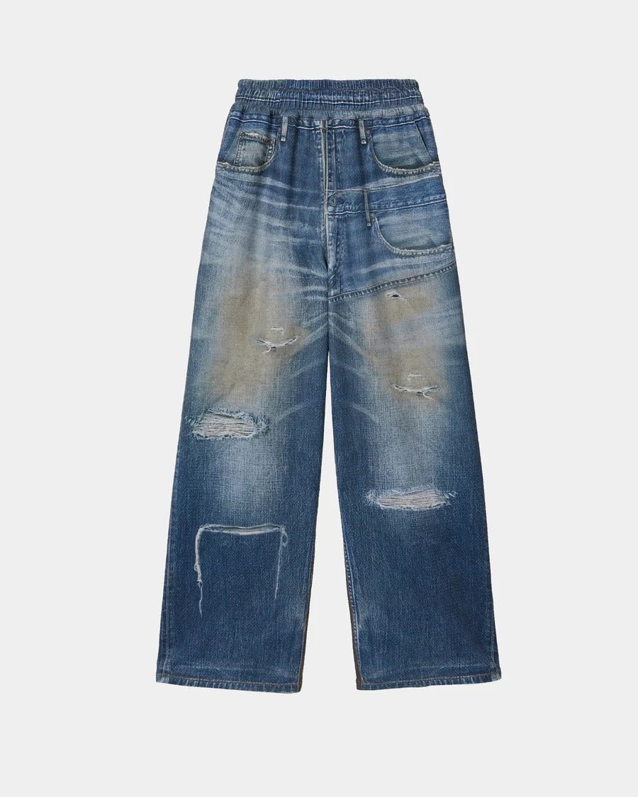 Pantalone in mesh stampa Trompe l'Oeil Denim e Cargo - YES SHOPPantaloniADSB ANDERSSON BELLAPA922U-XXS