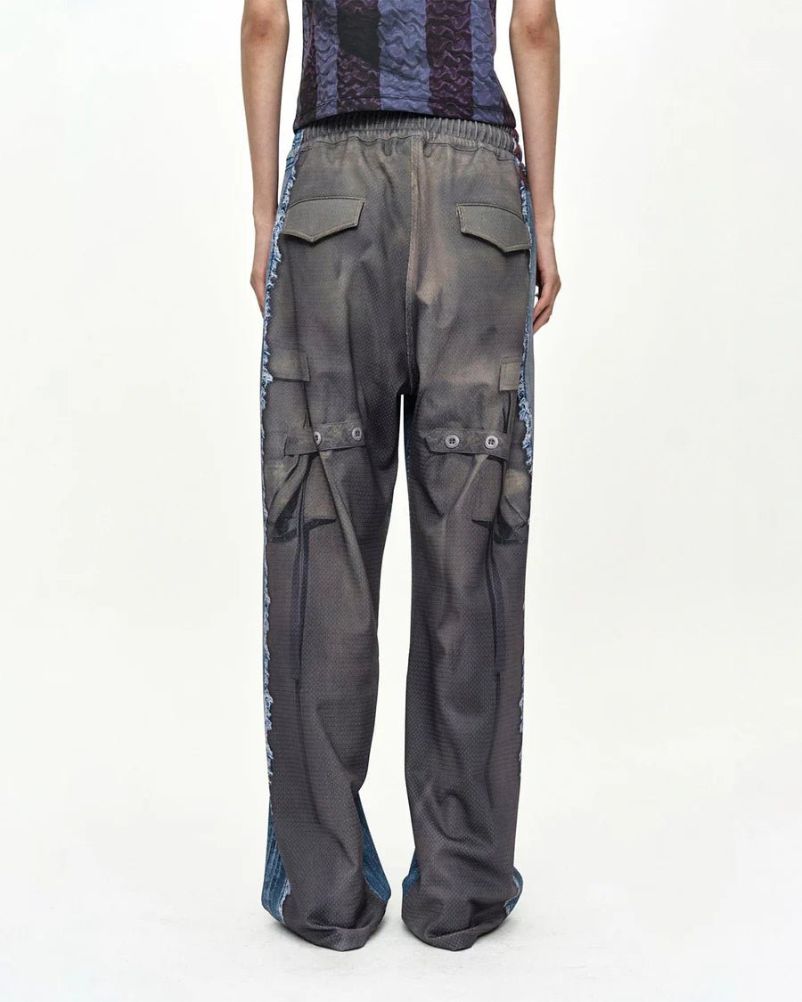 Pantalone in mesh stampa Trompe l'Oeil Denim e Cargo - YES SHOPPantaloniADSB ANDERSSON BELLAPA922U-XXS