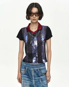 Pantalone in mesh stampa Trompe l'Oeil Denim e Cargo - YES SHOPPantaloniADSB ANDERSSON BELLAPA922U-XXS