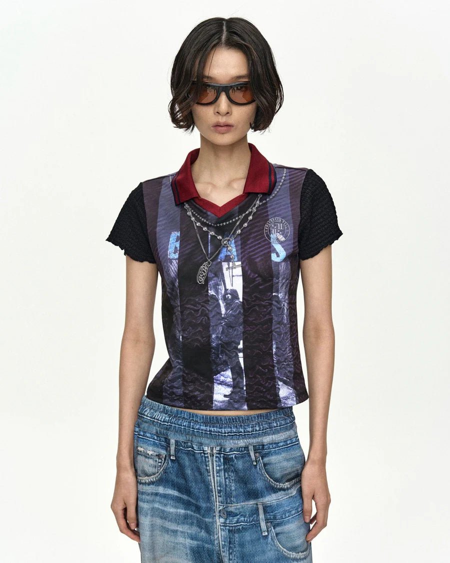 Pantalone in mesh stampa Trompe l'Oeil Denim e Cargo - YES SHOPPantaloniADSB ANDERSSON BELLAPA922U-XXS