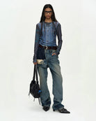 Maglia stampa denim con coulisse laterale - YES SHOPMaglieADSB ANDERSSON BELLATB1473W-XXS