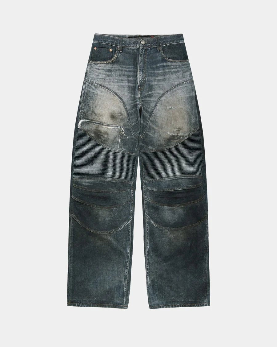 Jeans biker stampa trompe l'oeil - YES SHOPJeansADSB ANDERSSON BELLAPA919U-W24