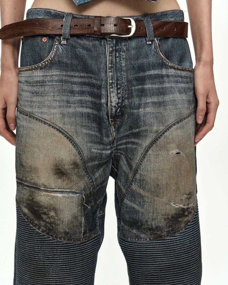 Jeans biker stampa trompe l'oeil - YES SHOPJeansADSB ANDERSSON BELLAPA919U-W24