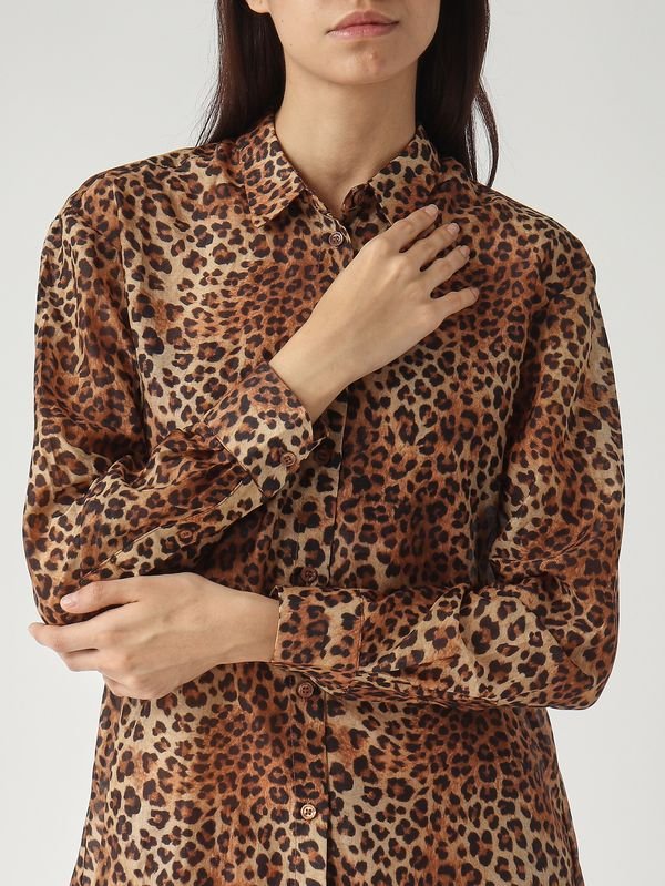 Camicia Brigitte in seta voile stampa maculata - YES SHOPCamicieMC2 SAINT BARTHBRIG001/00168L-XXS
