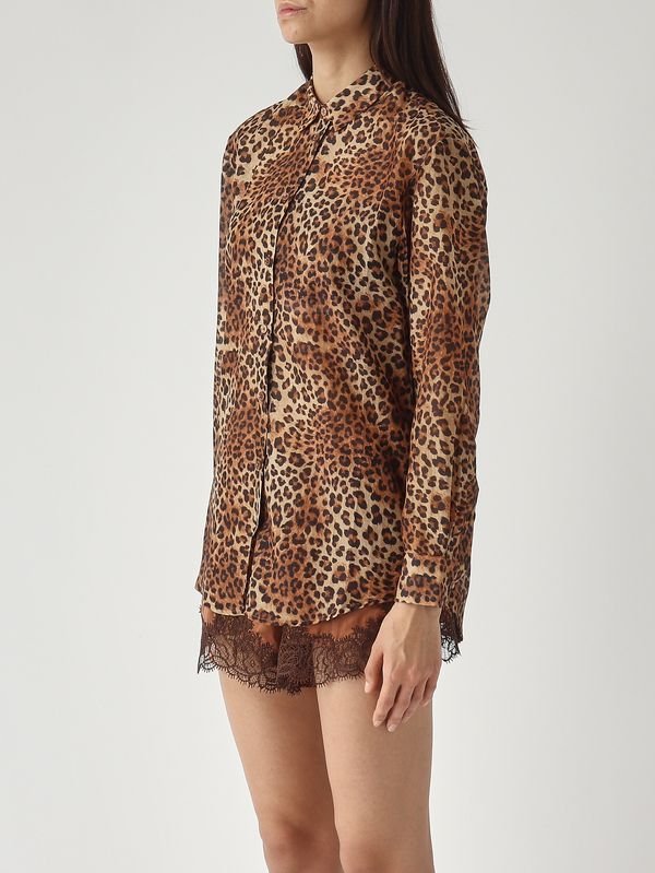 Camicia Brigitte in seta voile stampa maculata - YES SHOPCamicieMC2 SAINT BARTHBRIG001/00168L-XXS