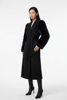 Cappotto lungo nero con maniche in ecopelliccia - YES SHOPCappottiYES LONDONVENISSIEUX-IT 38/40