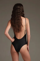 Costume intero nero drappeggio con logo centrale - YES SHOPCostumi da bagnoCOTAZURCIC61108-XXS