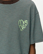 T-shirt a righe menta e logo a cuore - YES SHOPT-shirtANDERSON BELLATB1458M-XXS