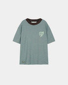 T-shirt a righe menta e logo a cuore - YES SHOPT-shirtANDERSON BELLATB1458M-XXS